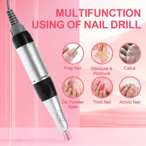 Elektrische Nagelfräser Nagelfeile Maniküre Profi Pediküre Set Bits Fingernagel~ - Bild 7 von 11