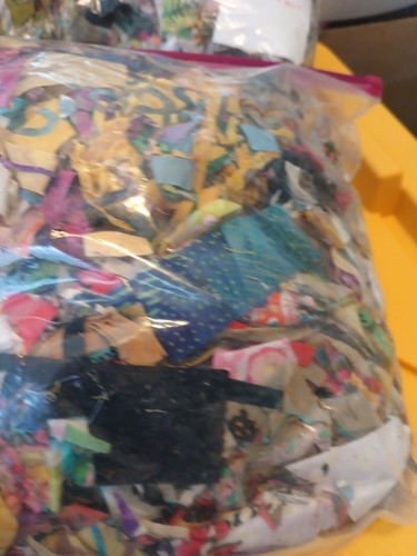 Approx 3Lbs Quality Fabric Scraps For Improv Collage/Confetti Quilt/Crumb Quilt+ - Picture 5 of 9