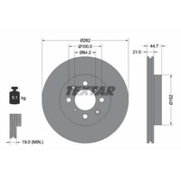Textar 2X Bremsscheibe Vorne Ø262 Mm InnenbelüFtet FüR Honda Jazz III GE 1.2