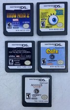 Lot of 5 Nintendo DS Games Catz Iron Man Sponge Bob Spider-Man Assassin's Creed