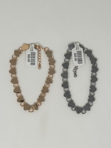 Cavigliera Free People cuore in metallo nuova con etichetta $20 - Foto 1 di 12