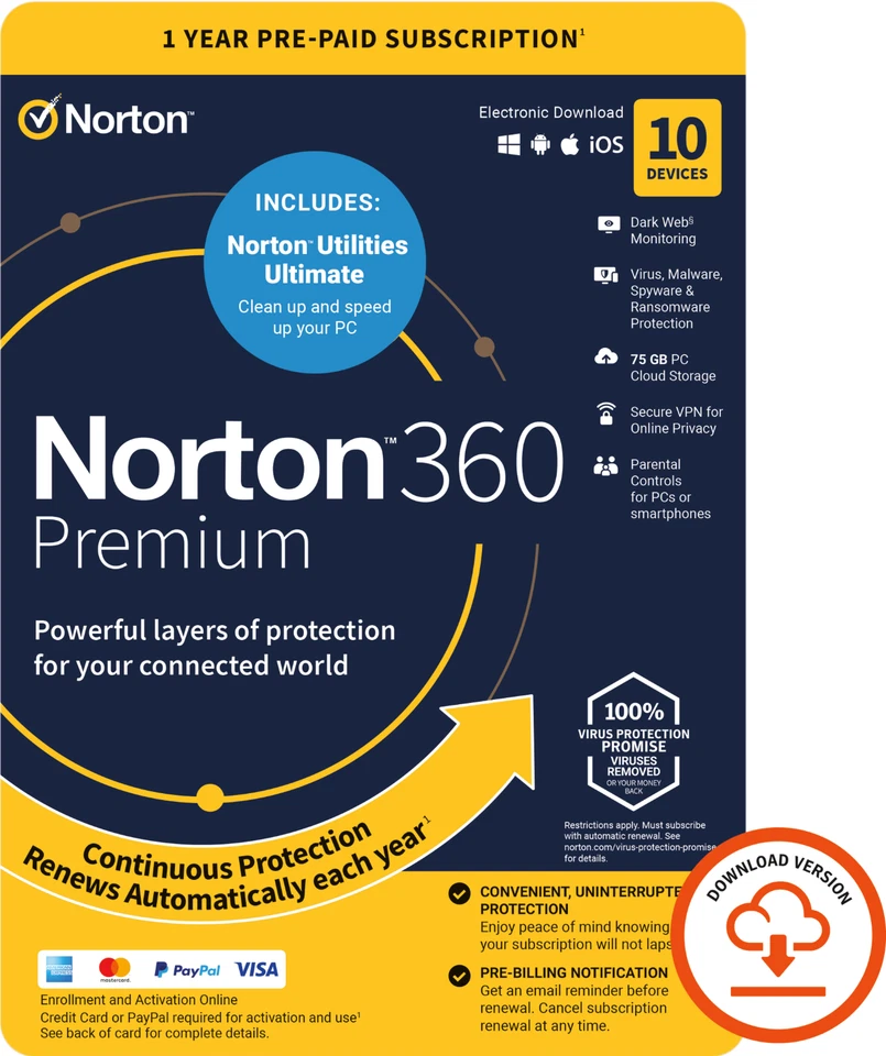 Norton 360 Deluxe + Utilities Ultimate 2025 10 Geräte 1 Jahr - 5 Minuten per EMAIL - Bild 3 von 4