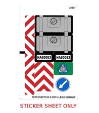 LEGO 60083 - Town: City: Traffic - Snowplow Truck - STICKER SHEET
