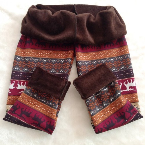 Women's Winter Fleece Lined Thick Warm Leggings Warm Insulated Christmas Pants - Picture 7 of 23