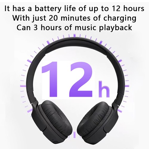 Noise cancelling On-Ear JBL Wireles Headsets Running Bluetooth Sports Tune 520BT - Picture 3 of 15