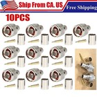 10Pcs N Male Crimp RF Connector for RG8/RG213/LMR400 Belden 9913 7D-FB Coax Wire