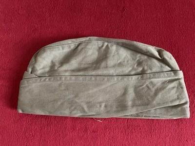 US Navy OFFICER GARRISON CAP Vintage Authentic Khaki Cover