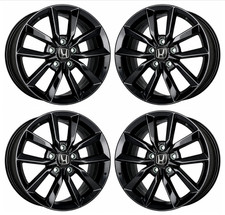 17 Honda Civic Gloss Black Wheels Rims Factory Oem 63158 2020-2021 Set