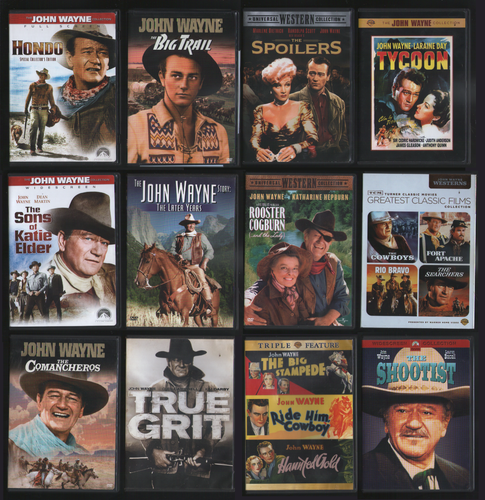 John Wayne - 15 DVD Lot - Big Trail, Tycoon, Spoiler, Hondo, Fort Apache, True Grit +