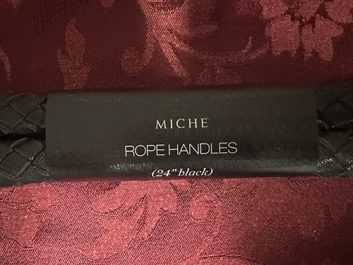 NEU - MICHE schwarz geflochtene 24" Kunstledergriffe
