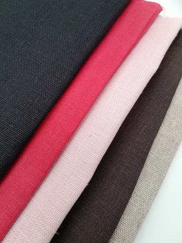 Craft Linen Remnant Bag 5 Pieces Of 100% Irish linen Crafting Fabric Pinks CL58 - Picture 4 of 6