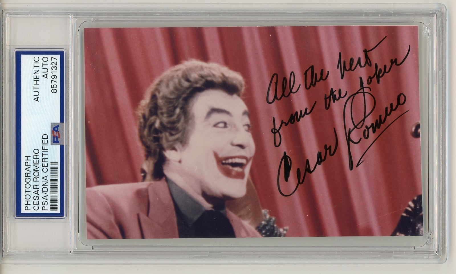 Cesar Romero ~ Signed Autographed Batman The Joker Photo ~ PSA DNA Encased