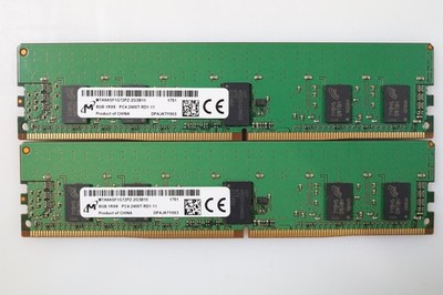 Lot 2x 8GB (16GB) Micron MTA9ASF1G72PZ-2G3B1II PC4-2400T RDIMM Server Memory