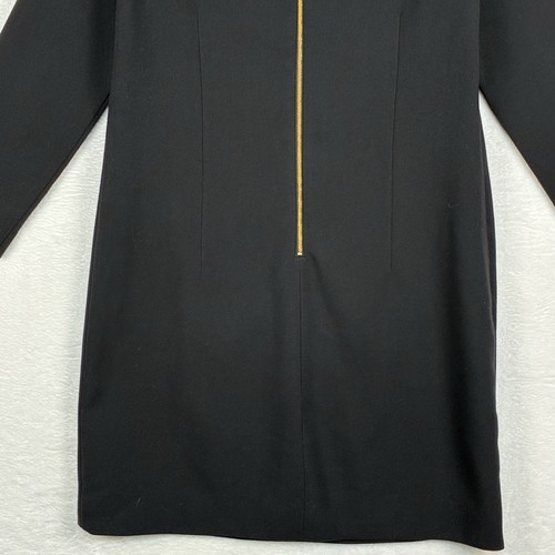 J Crew Mod Overlap Shift Dress Womens 8 Black Preppy Classic Workwear Minimal - Picture 8 of 14