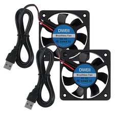 2-Pack 50mm Fan 5V USB Brushless DC Cooling Fan, 5V Brushless DC Cooling Fan for
