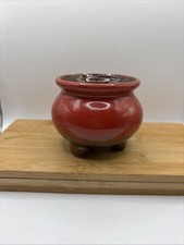 TOPZEE Succulent Red Plant Pot with Drainage Hole 1 x 3.5 Inch Ceramic Plant Pot