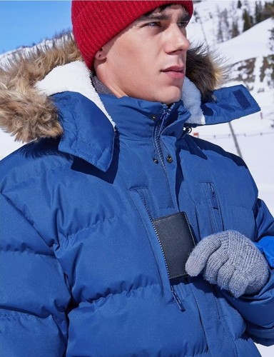 Men's Long Winter Coats Warm Water Resistant Puffy Hooded Windbreaker Insulated - Picture 3 of 3