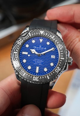 Oceaneva 6000m Grade 5 Titanium AUTOMATIC Watch SWISS MOVEMENT  Blue