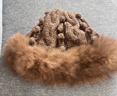 Alpaca Fur Hat Brown Premium Baby Alpaca Fur Hat | Fluff Alpaca main image 2