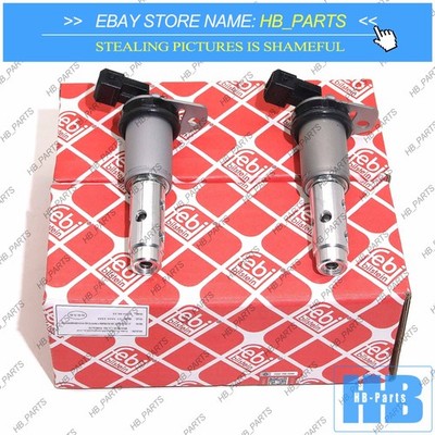 2pcs FEBI VVT Vanos Solenoid for BMW N52 N54 E60 E61 E70 E90 11367585425