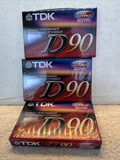 3 TDK SLIMLINE EcoCase D90 Blank Cassette Tape High OutPut IECI Type I