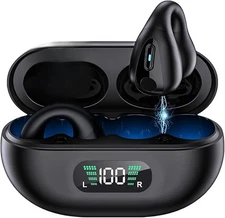 Bluetooth 5.3 Wireless Ear Clip Earbuds Open Ear Bone Conduction Headphone