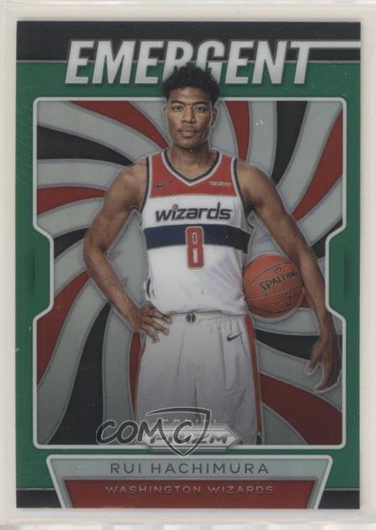 2019-20 Panini Prizm Emergent Green Prizm Rui Hachimura #21 0c2