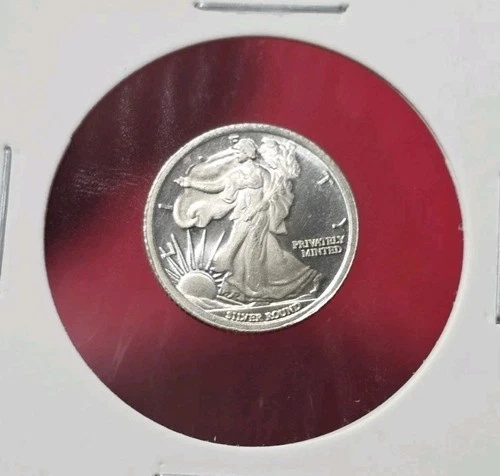 American Silver Eagle / Liberty - 1/10 troy oz .999 Fine SILVER Mini Coin Round