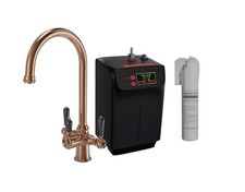 Bishop Cruciform 3 in 1 Instant Hot Water Tap Copper Finish – Complete Kit