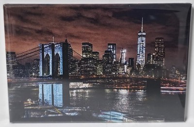 Brooklyn Bridge MAGNET 2''x3'' Fridge Locker New York City NYC Retro Vintage 2