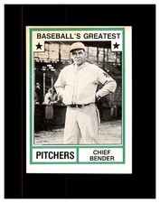 1982 TCMA Greatest Pitchers 1982-45 Chief Bender PHILADELPHIA ATHLETICS MINT