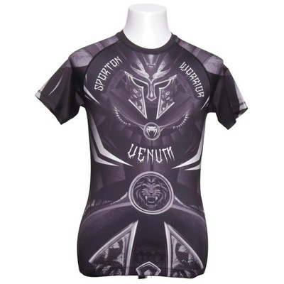 Venum, T-shirt, Größe: L, Schwarz/Grau, Elasthan/Polyester, Print, Herren #wc5