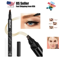 Eyebrow Pen - Eye Brown Makeup, Eyebrow Pencil with a Micro-Fork Tip Applicat...