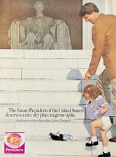 1980 Pampers Diapers Future President Lincoln...
