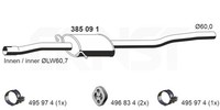MittelschalldäMpfer Ernst 385091 FüR Mercedes Viano Vito Mixto W639 Bus 109 CDI