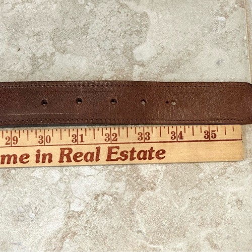 Vintage Concho Coin Belt Size Small/Medium Brown Leather Silver Metal Western - Picture 8 of 10