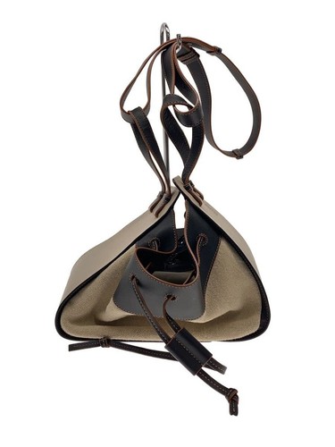 LOEWE Shoulder Bag Hammock Calf & Linen BRW Used
