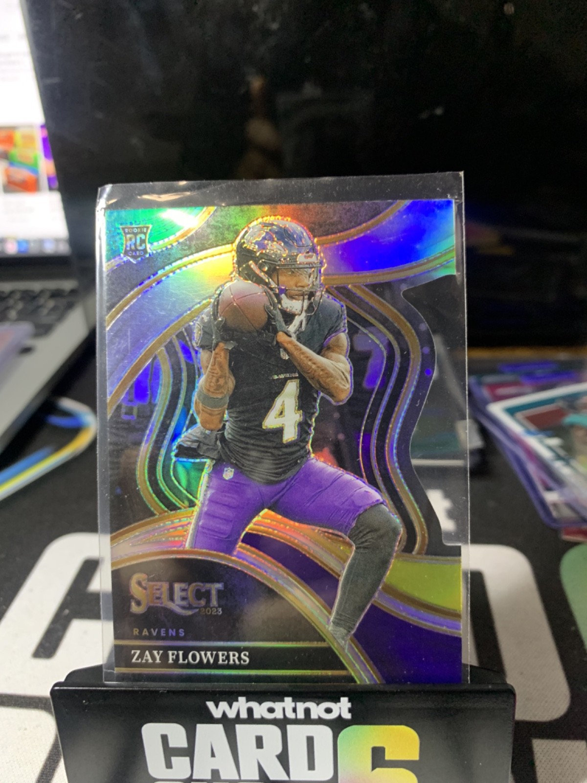 2023 Panini Select - Club Level Zay Flowers #201 Silver Prizm (RC)
