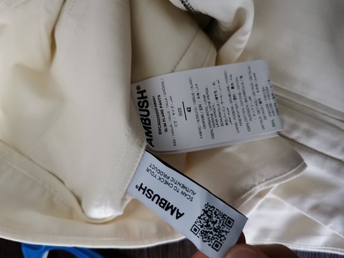 Ambush Wool Slim Fit Flare Pants White M-L size - Picture 5 of 12