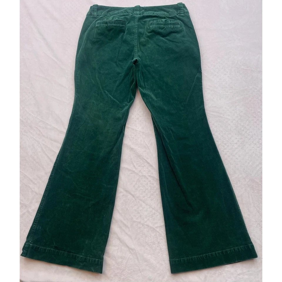 Pantalones de pana verde azul marino antiguo para mujer talla 10 corte bota regular tiro medio estilo Y2K Foto 3 de 4