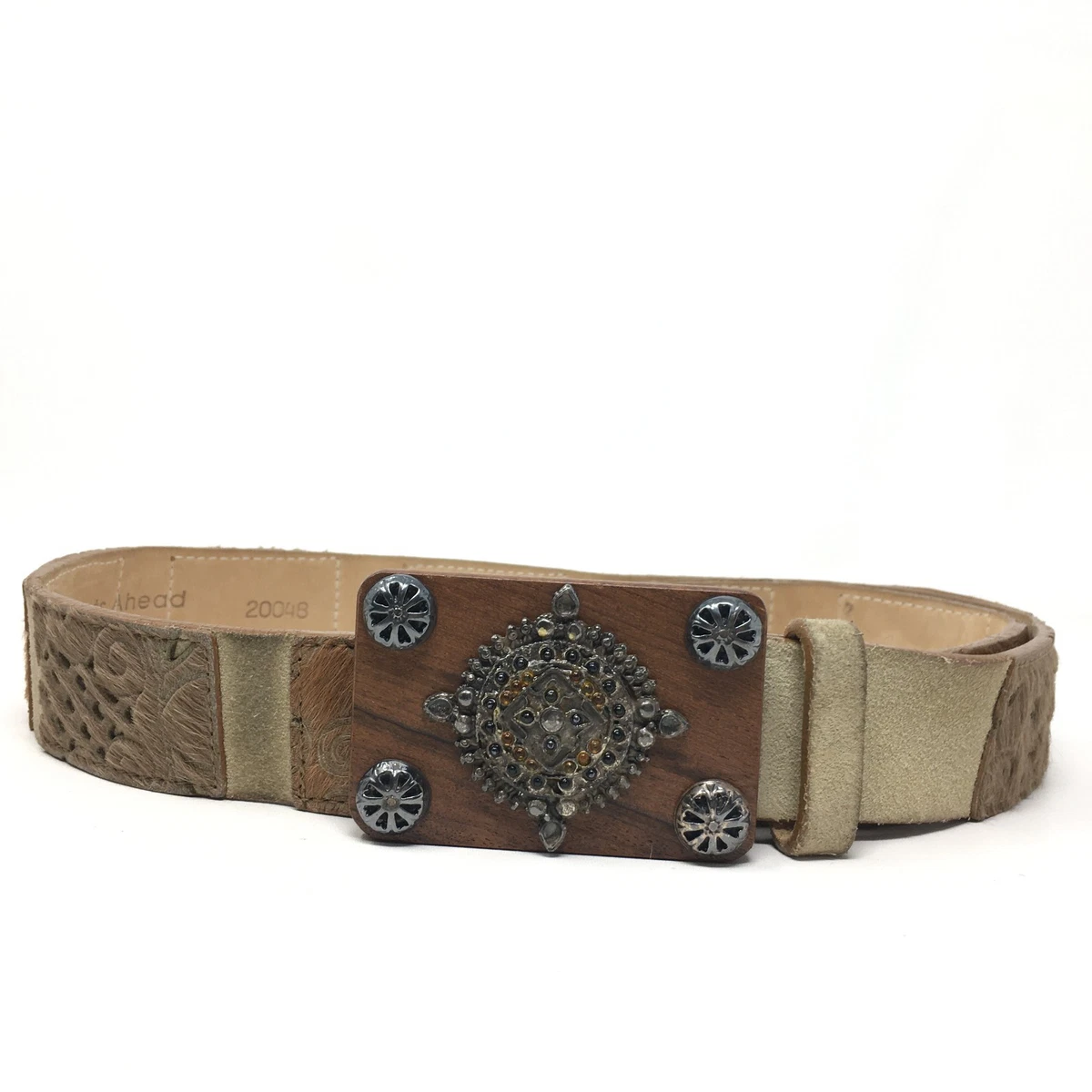 Women\'s leather belt Medium size 30 Custom Fur \