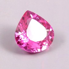 Natural Ceylon Pink Sapphire 24 Ct Faceted Pear Cut Certified Loose Gemstone