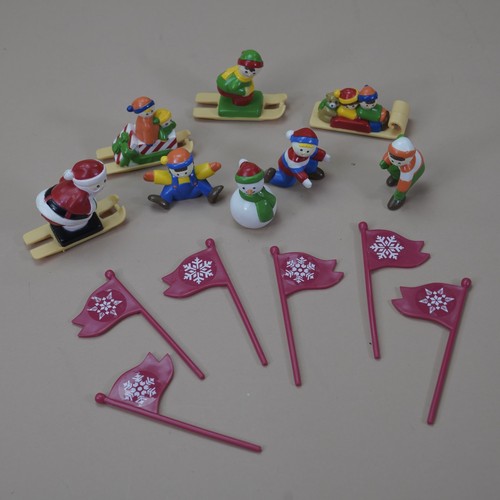 Telesquí animado Mr Christmas Santa's Ski Slope 1992 de colección 100 % completo FUNCIONA - Imagen 11 de 13