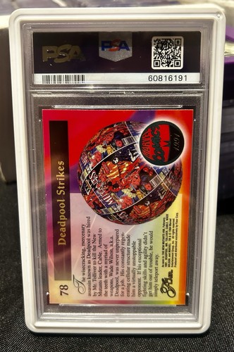 1994 Marvel Universe ‘94 Flair DEADPOOL PSA 10 Gem Mint - Low Pop! RARE! #78 - Picture 2 of 2