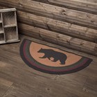 Accent Rug Wyatt Jute Rustic 16.5x33 Half Cir Bear No Slip Floor VHC Brands