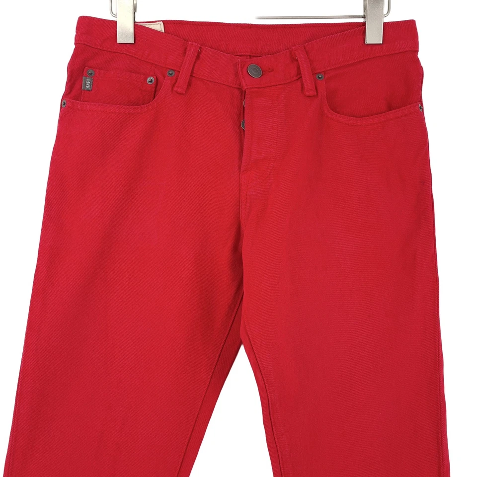 Abercrombie & Fitch Jeans Vintage Skinny Homme Slim W32 L34 Rouge Denim - Photo 2/4