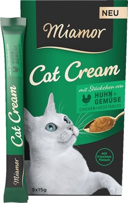 4000158742711 MIAMOR Cat Cream Chicken with vegetables - Katze behandeln - 5x15g