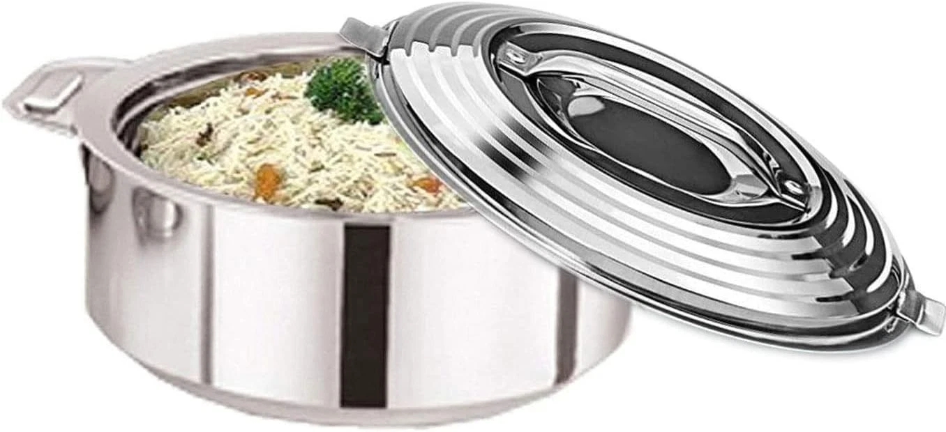 Stainless Steel Stockpot for Chapati or Chapati Dabba 2.5 Liters