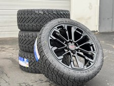 2026 Gloss Black Wheels Rims Tires 22 For Gmc Sierra Yukon Denali Oem Specs