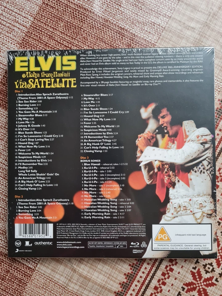 3 CD – 1 Blu-ray Set - Aloha From Hawaii Via Satellite -  Elvis Presley NEU!! - Bild 4 von 4